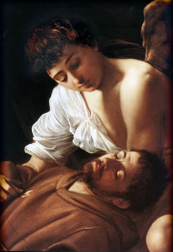 St. Francis in Ecstacy by Carravagio (detail)